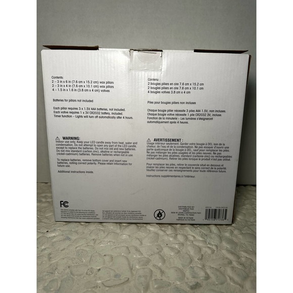 New - 8 Flameless/Varying Sized Holiday Candle Set w/Timer - Harvest Pumpkins - Picture 2 of 3